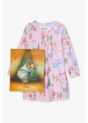 Hatley Pink The Nutcracker Nightdress With Book Set