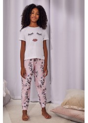 Lipsy Short Sleeve Long Leg Pyjama Set