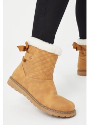 Lipsy Quilted Faux Fur Lined Boot (Older)