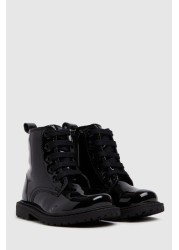 Schuh Black Creator Lace-Up Boots