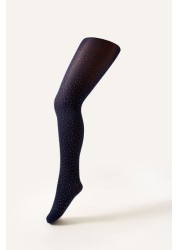 Monsoon Blue Fleck Tights