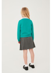 Frill Pocket Jersey School Cardigan (3-16yrs)