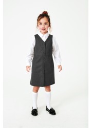 Heart Button Through Pinafore (3-14yrs)