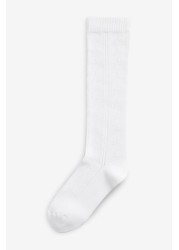 3 Pack Cotton Rich Pointelle Knee High School Socks