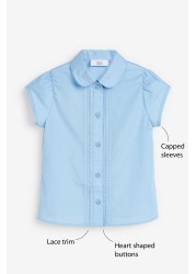 Puff Sleeve Lace Trim School Blouse (3-14yrs) Standard