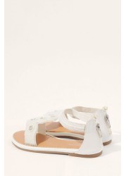 Monsoon White Beaded Sandals