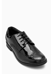 Start-Rite Brogue Snr Black Patent Leather Smart School Shoes