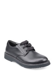 Start-Rite Impact Black Leather School Shoes Wide Fit