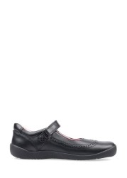 Start-Rite Spirit Black Leather School Shoes Unicorn