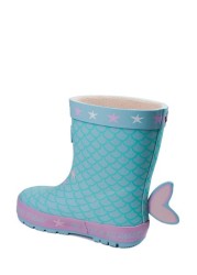 ToeZone Blue Mermaid Wellies