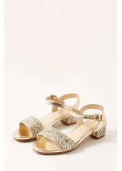 Monsoon Gold Glitter Sandals