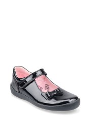 Start-Rite Giggle Black Patent Leather School Shoes Wide Fit