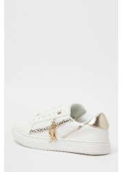 River Island White Og Stripe Monogram Plim Shoes