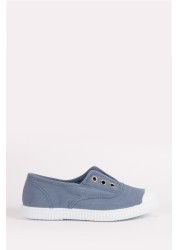 Trotters London Plum Canvas Shoes