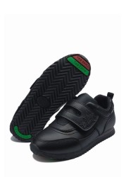 ToeZone Black One Strap Star School Shoes