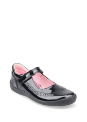 Start-Rite Spirit Black Patent Leather School Shoes Unicorn