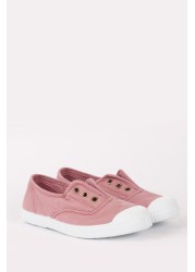 Trotters London Plum Canvas Shoes