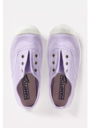 Trotters London Purple Plum Canvas Shoes