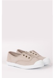 Trotters London Plum Canvas Shoes