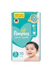 Pampers Baby-Dry Leakage Protection Diapers Size 5 11-15kg Mega Pack 70 Count