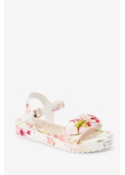 Baker by Ted Baker White Floral Platform Sandals