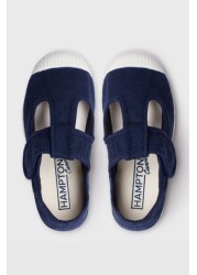 Trotters London Blue Champ Canvas Shoes