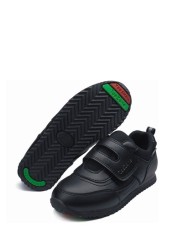 ToeZone Black One Strap School Shoes