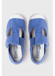 Trotters London Blue Champ Canvas Shoes