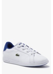 حذاء رياضي أبيض أزرق للأطفال الصغار من Lacoste