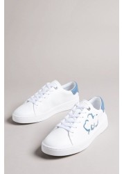 Ted Baker Blue Magnolia Flower Placement Cupsole Trainers