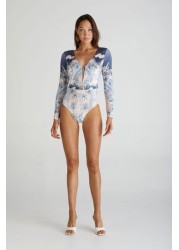 Aqua Blu Floral Alexandria One Piece Swimsuit