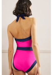 Boden Pink Santorini Halterneck Swimsuit