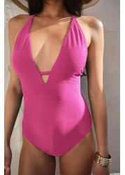 Cut-Out Plunge Swimsuit