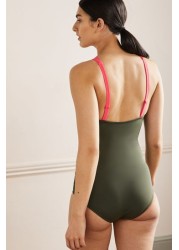 Boden Green Corsica V-neck Swimsuit