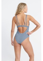 Superdry Edit Navy Blue Stripe Swimsuit