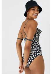 Accessorize Animal Print Frill Swimsuit