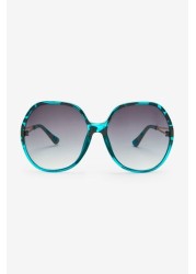 Oversized Round Frame Sunglasses