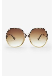 Oversized Round Frame Sunglasses