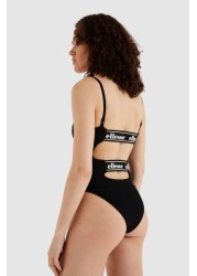 Ellesse Suro Black Rib Strap Swimsuit