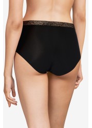 Chantelle Black Soft Stretch High Waisted Lace Briefs