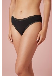 Modal And Lace Knickers 3 Pack Brazilian