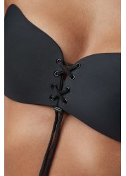 Lace-Up Stick-On Push-Up Bra