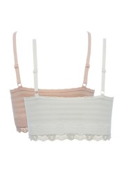 Anya Madsen White Claudette Comfort Non Wired Bra 2 Pack