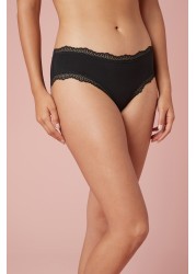 Modal And Lace Knickers 3 Pack Short
