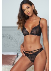 Lipsy Embroidered Front Fasten Balcony Bra