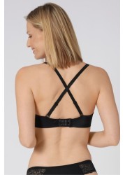 Triumph® Black Amourette Charm Wired Strapless Bra