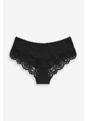 Lace Rib Knickers 3 Pack Short