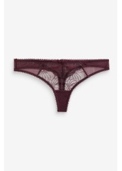 Embroidered Knickers 2 Pack Thong