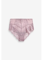 Lace Knickers 2 Pack High Rise