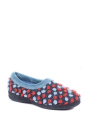 Pavers Ladies Blue Full Slippers